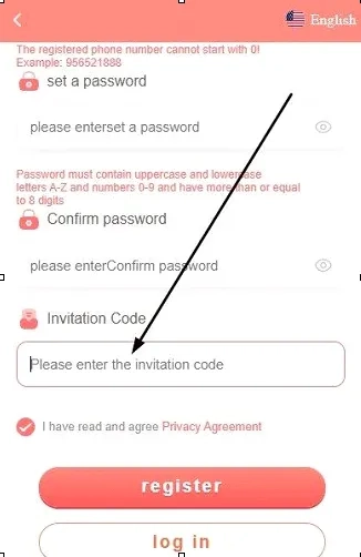 Add a raja luck invite code if one is available